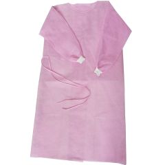 GOWN DISP COVER PINK FLUID SMALL/MED