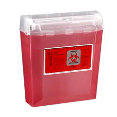 CONTAINER SHARPS WALL SAFE  5QT ROT LID