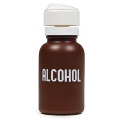 DISPENSER ALCOHOL 8OZ POLYPROP BROWN