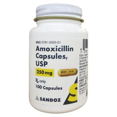 AMOXICILLIN 250MG CAPSULE BT/100