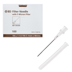 NEEDLE 19G X 1.5" FILTERED THIN WALL