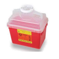 SHARPS CONTAINER NESTABLE 8QT-CLR/RED