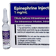 EPINEPHRINE INJ AMP 1ML 1MG/ML 1:1000