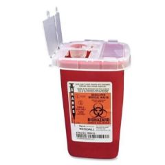 SHARPS CONTAINER 1 QT RED 100EACH/CASE