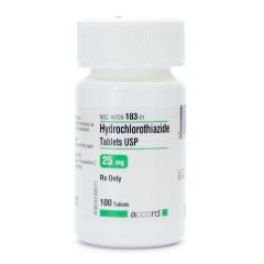 HYDROCHLOROTHIAZIDE TAB 25MG 100/BTL
